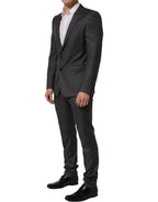 Dolce & Gabbana Gray MARTINI Slim Fit Formal 2Piece Men Suit