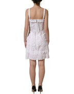 Dolce & Gabbana White Broderie Anglaise Cotton Mini Dress