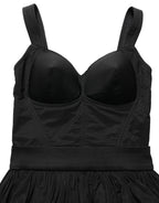 Dolce & Gabbana Black Nylon A-Line Sleeveless Mini Dress