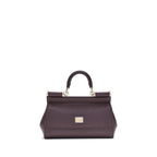 Dolce & Gabbana Purple Calf Leather Bos Taurus Handbag