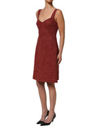 Dolce & Gabbana Multicolor Tweed Belted Babydoll Mini Dress