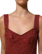 Dolce & Gabbana Multicolor Tweed Belted Babydoll Mini Dress