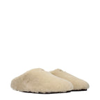 Prada Beige Fur Slippers