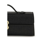 Savette Black Raffia Handbag