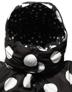 Dolce & Gabbana Black White Polka Dot Hooded Blouson Jacket