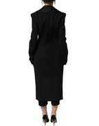 Dolce & Gabbana Black Nylon Double Breasted Coat Jacket