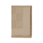 Gucci Brown Wool Oves Aries Foulard