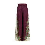 Alemais Purple Viscose Casual Pants