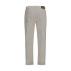 Brunello Cucinelli White Cotton Jeans Denim