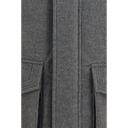 Brunello Cucinelli Gray Cashmere Full-Length Jacket