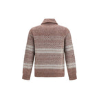 Brunello Cucinelli Bordeaux Alpaca Vicugna Pacos Cardigan