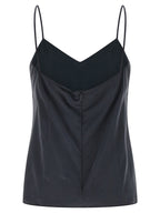Max Mara Gray Silk Sleeveles T-Shirt