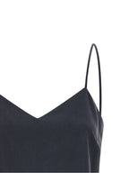 Max Mara Gray Silk Sleeveles T-Shirt
