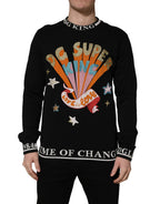 Dolce & Gabbana Black Super King Crew Neck Sweatshirt Sweater