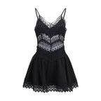Charo Ruiz Black Cotton Casual Dress