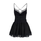 Charo Ruiz Black Cotton Casual Dress