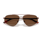 Emporio Armani Brown Metal Sunglasses