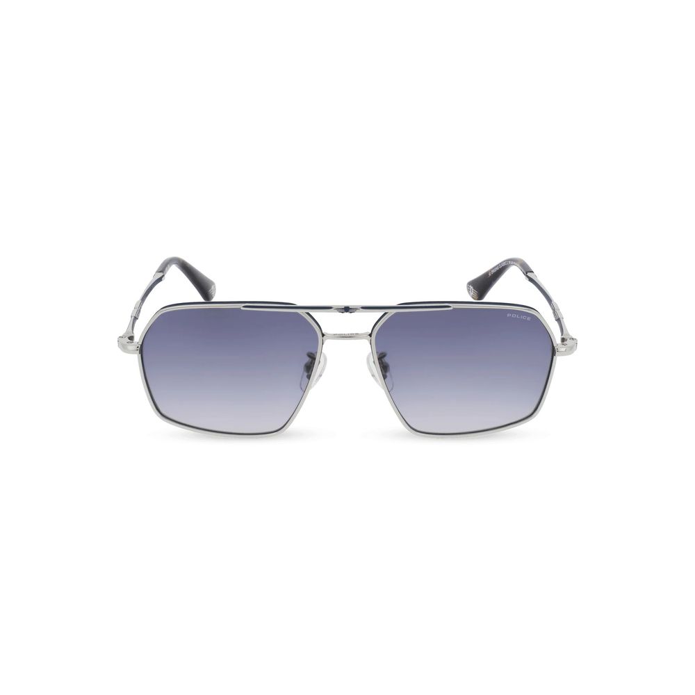 Police Gray Metal Sunglasses