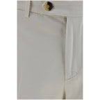 Brunello Cucinelli White Cotton Casual Pants