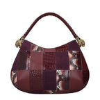 Roberto Cavalli Purple Leather Handbag