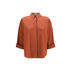 Brunello Cucinelli Brown Cotton Shirt