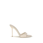 Paris Texas Beige Calf Leather Bos Taurus Stiletto Heel Sandals