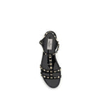 Valentino Garavani Black Rubber Flat Sandals