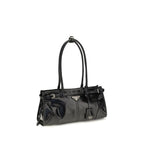 Prada Black Calf Leather Bos Taurus Handbag