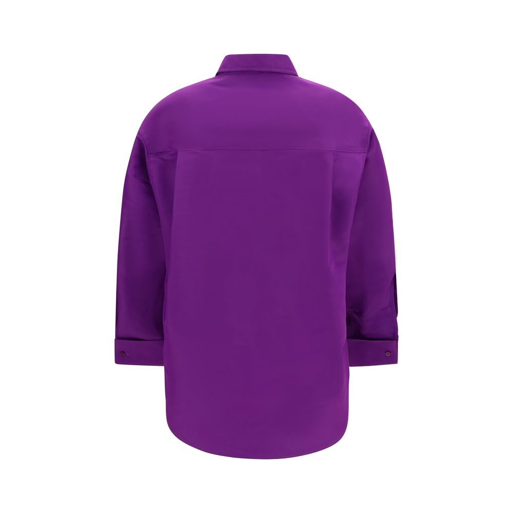 Balenciaga Purple Cotton Dress Shirt