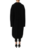 Dolce & Gabbana Black Double Breasted Men Trench Coat Jacket