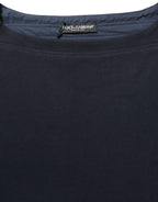 Dolce & Gabbana Dark Blue Logo Cotton Sweatshirt Sweater
