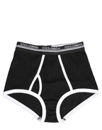 Dolce & Gabbana Black White Logo Waistband Coulotte Panty Underwear