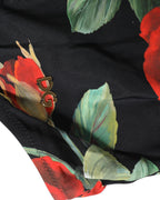 Dolce & Gabbana Black Floral Print One Piece Swimsuit Swimwear