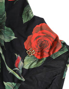 Dolce & Gabbana Black Floral Print One Piece Swimsuit Swimwear