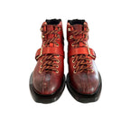 Santoni Red Leather Women Boot