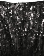 Dolce & Gabbana Black Sequin High Waist Pencil Midi Skirt
