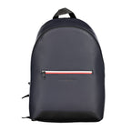 Tommy Hilfiger Blue Polyurethane Men's Backpack with Adjustable Straps