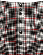 Dolce & Gabbana Gray Checkered High Waist A-line Mini Skirt
