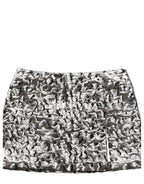 Dolce & Gabbana Silver Leopard Jacquard Mid Waist Mini Skirt