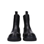Burberry Black Leather Ankle Boots
