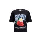 Ganni Black Alpaca Vicugna Pacos T-Shirt