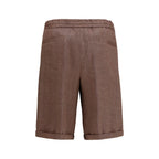 Brunello Cucinelli Brown Linen Bermuda Shorts