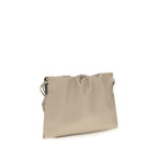Brunello Cucinelli Beige Calf Leather Bos Taurus Shoulder Bag