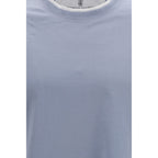 Brunello Cucinelli Blue Cotton T-Shirt