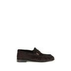 Saint Laurent Brown Calf Leather Bos Taurus Slip-On Loafers