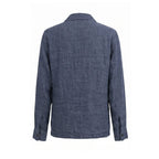 Malo Blue Linen Men's Jacket