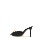 Giuseppe Zanotti Black Calf Leather Bos Taurus Stiletto Heel Sandals