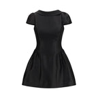 Self-Portrait Black Polyester Casual Dress