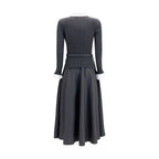 Self-Portrait Gray Polyamide Casual Dress