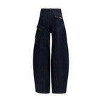 Self-Portrait Blue Cotton Cargo Pants